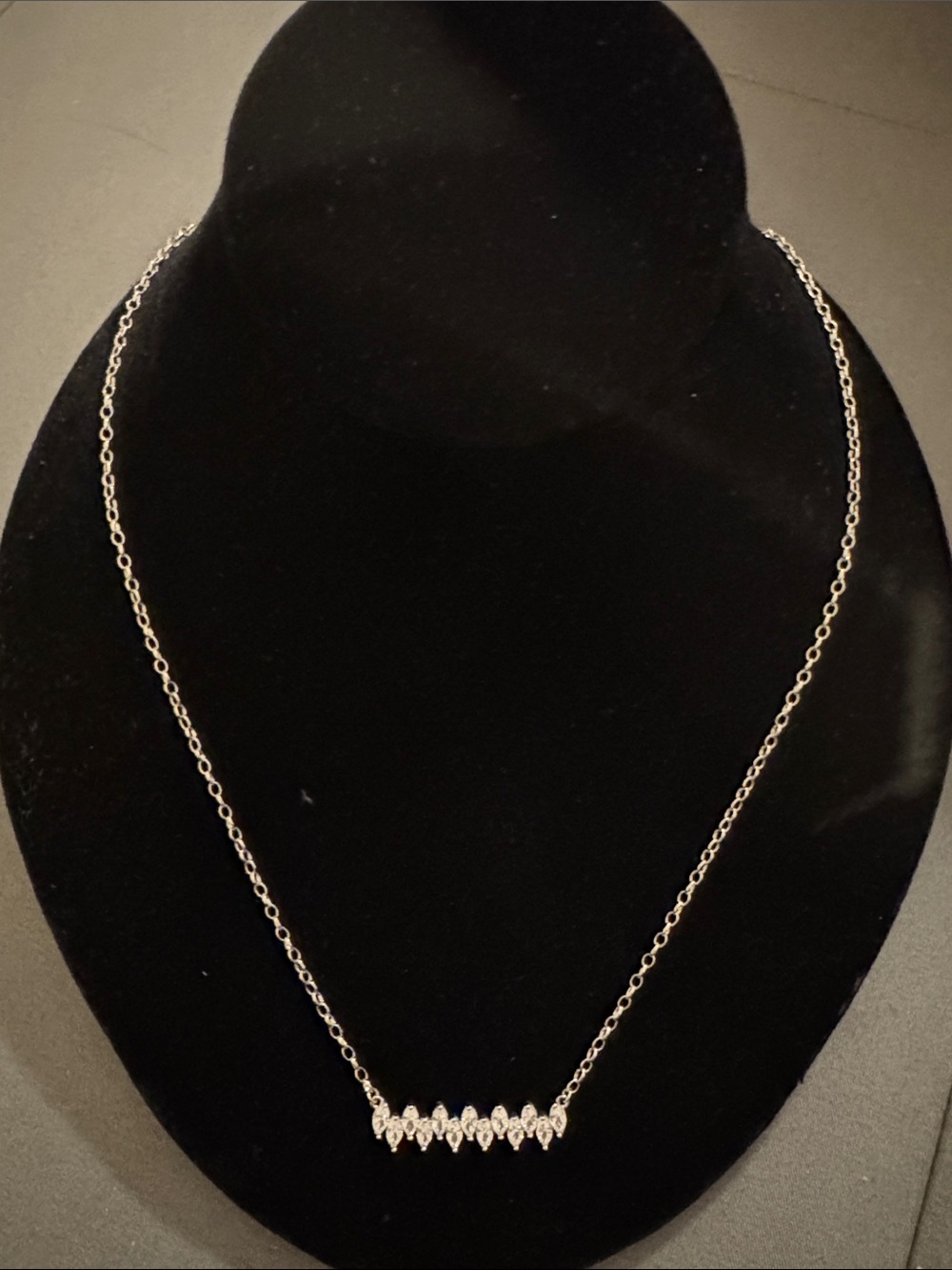Bomb Party Delicate Silver Diamond Cubic Zirconia Necklace